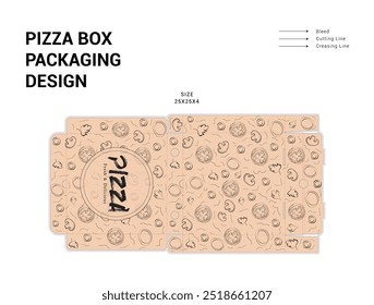 Pizza Box Design, Pizza Box Packaging Design, Abstract Vector Packaging Design, Ready For Print.