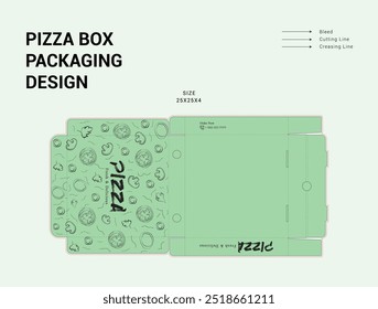 Pizza Box Design, Pizza Box Packaging Design, Abstract Vector Packaging Design, Ready For Print.