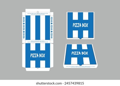 Pizza Box Design, Pizza Packaging Design, Pizza Box Ddesign Templates, Sketch Box Design, Pizza Realistic Cardboard Box. Abstract Vector Packaging Design.