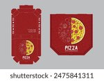 Pizza Box Design, Pizza Packaging Design, Pizza Box Design Template, Ready For Print.