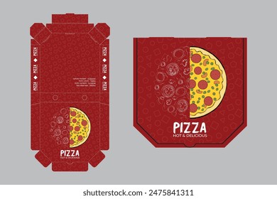 Pizza Box Design, Pizza Packaging Design, Pizza Box Design Template, Ready For Print.