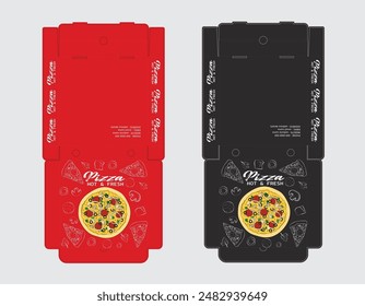 Pizza Box Design, Pizza Packaging Design, Pizza Box Design Template, Ready For Print.