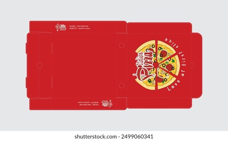 Pizza Box Design, Pizza Packaging Design, Pizza Box Design Template, Pizza Box Die Cut Line, Ready For Print.
