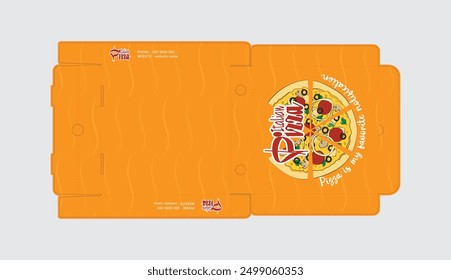 Diseño De Caja De Pizza, Diseño De Embalaje De Pizza, Plantilla De Diseño De Caja De Pizza, Línea De Troquelado De Caja De Pizza, Listo Para Imprimir.
