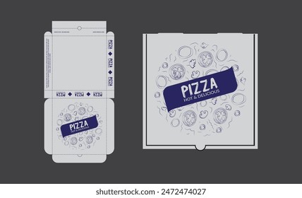 Pizza Box Design, Pizza Packaging Design, Pizza Box Design Template,Ready For Print.