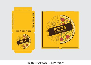 Pizza Box Design, Pizza Packaging Design, Pizza Box Design Template,Ready For Print.