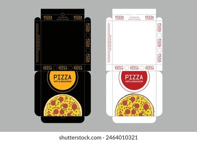 Pizza Box Design, Pizza Packaging Design, Pizza Box Design Templates, Abstract Vector Packaging,  Ready For Print.
