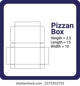 Pizza box die cut template, pizza box dieline ,box design