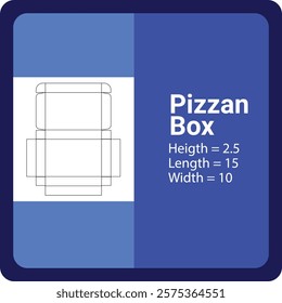 Pizza box die cut template, pizza box dieline ,box design