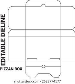 Pizza box dieline for packaging template