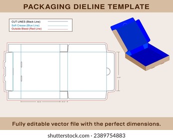 Pizza Box Dieline Template Editable Vector File