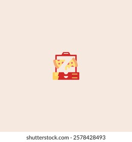 Pizza Box icon flat vector design.