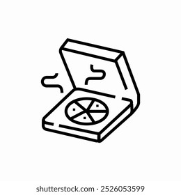 vetor de sinal de ícone de caixa de pizza