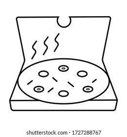 Icono del cuadro Pizza, ilustración vectorial