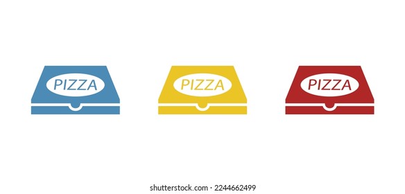 pizza box icon, vector illustration
