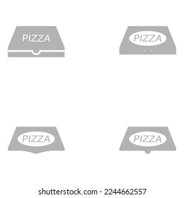 pizza box icon, vector illustration
