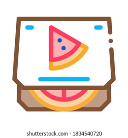 pizza box icon vector. pizza box sign. color symbol illustration