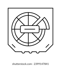 pizza box line icon vector. pizza box sign. isolated contour symbol black illustration