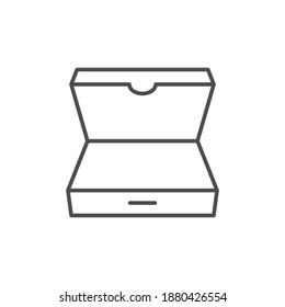 Pizza box line outline icon