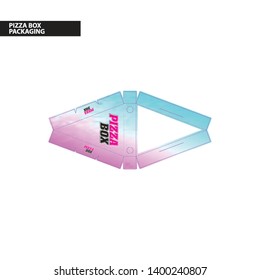 pizza box modern packaging design with Die-cut Template