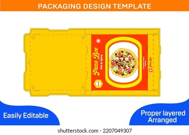 Pizza Box Packaging Design Template