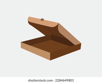 pizza box packaging labeling cardboard open vector