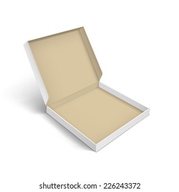 Pizza Box Packaging Template Isolated on White Background