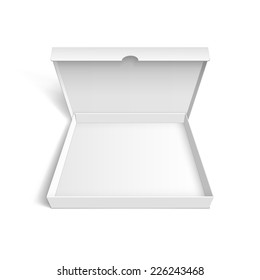 Pizza Box Packaging Template Isolated on White Background