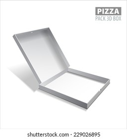 Pizza box packing. 3D box illustration.
