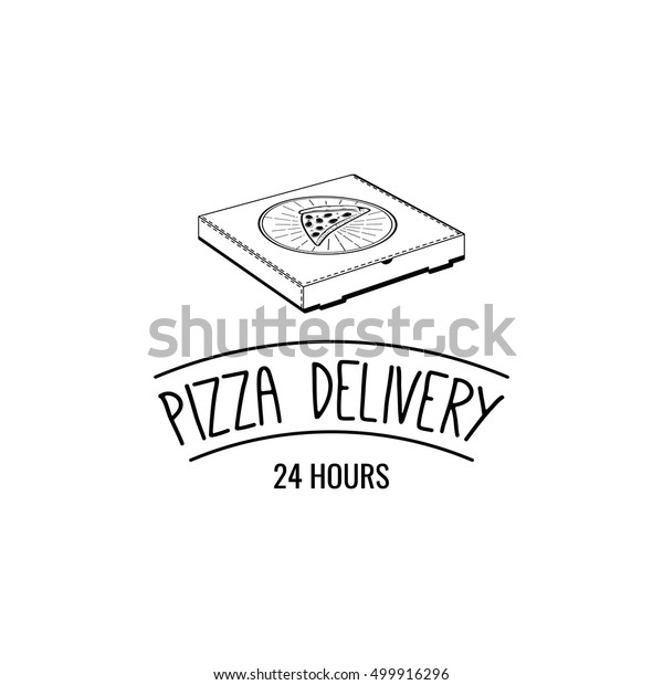 Pizza Box Slice Pizza Pizza Delivery Stock Vector Royalty Free