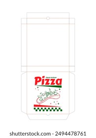 Diseño de Plantilla de caja de pizza, Vector