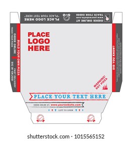 Pizza Box Template Vector