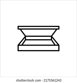 Pizza box thin line icon, Vector and Illustration.
