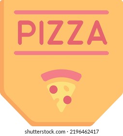 pizza box vector concept on white background. isolated illustration icon