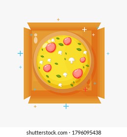 Pizza in the box vector design