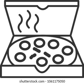 Pizza box vector icon