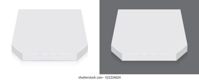 pizza box for your design and logo. Easy to change colors Mock Up Vector