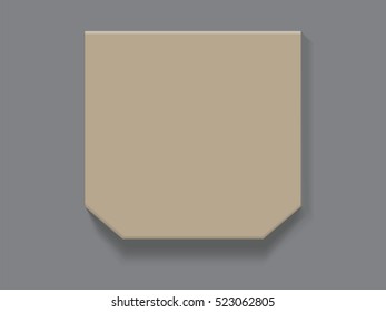 pizza box for your design and logo. Easy to change colors Mock Up Vector