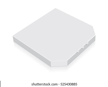pizza box for your design and logo. Easy to change colors Mock Up Vector