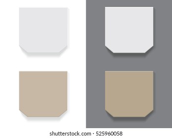 pizza box for your design and logo. Easy to change colors Mock Up Vector