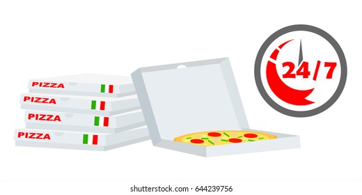 Pizza boxes with delivery 24 hours