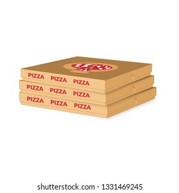 Pizza Boxes on white background.