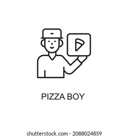 Pizza Boy Vector line icons for your digital or print projects.
