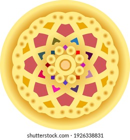pizza, bread, pastries. isolated on white abstract pattern.poster. signboard design.