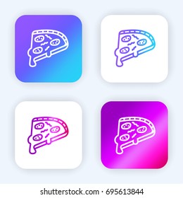 Pizza bright purple and blue gradient app icon
