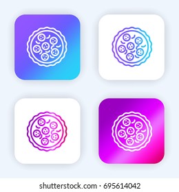 Pizza bright purple and blue gradient app icon