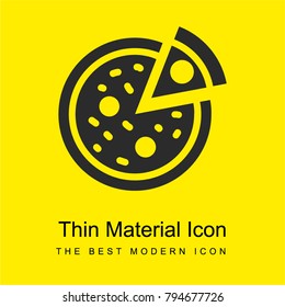 Pizza bright yellow material minimal icon or logo design