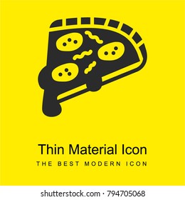 Pizza bright yellow material minimal icon or logo design