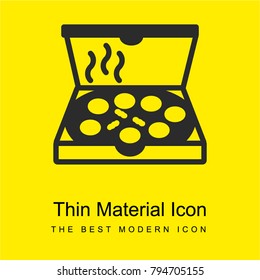 Pizza bright yellow material minimal icon or logo design