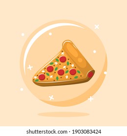 pizza in a bubble design vector illustration